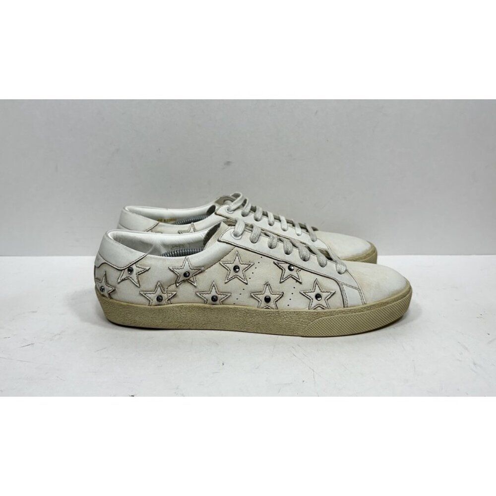 Saint Laurent Star Court Classic Low Distressed Leather YSL Women’s Size 10 / 40